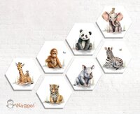 Hexagon set African jungle 