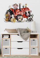 tractor rood muurdecoratie