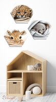 Hexagon set Sweet dreams cheetah, giraf en koala