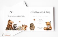 geboortekaartje bosdieren
