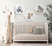 Hexagon set Jungle Ball nijlpaard, cheetah en zebra