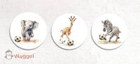 Muurcirkel set Jungle Ball olifant, giraf en zebra