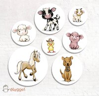 boerderijdieren muurcirkels