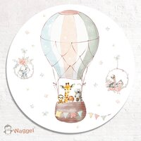 muurcirkel met jungle luchtballonnen
