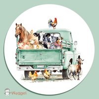 boerderijdieren muurcirkel