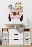 muurdecoratie jungle roze
