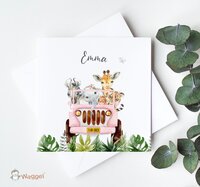 jungle geboortekaartje