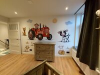 behang rode tractor