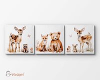 muurdecoratie bosdieren