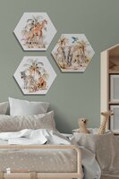 Hexagon set Tropical jungle