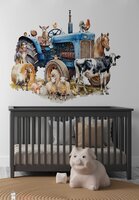 Behang Farmlife tractor blauw