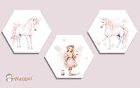 Hexagon set Fairy tale elfje en eenhoorns