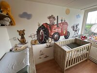 tractor rood kinderkamer