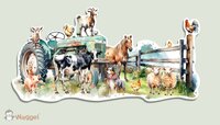muurdecoratie boerderijdieren