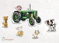 tractor groen muurdecoratie
