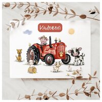 tractor rood kadobon