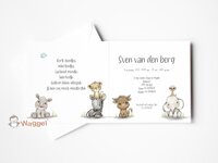 Geboortekaarten jungle cuties