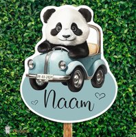 panda geboortebord