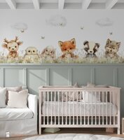 Behang Sweethearts bosdieren (geschikt voor een brede en smalle muur bijv. boven lambrisering)
