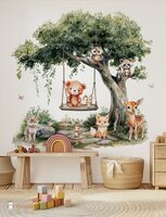 Behang Dreamy Woods swing babies 