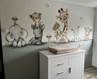schattige jungle dieren kinderkamer