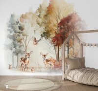 behang bosdieren babykamer