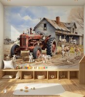 tractor behang kinderkamer
