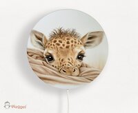 wandlamp rond giraf