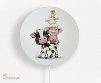 wandlamp rond boerderijdieren