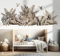 beige jungle behang