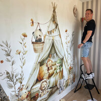 behang met jungle dieren