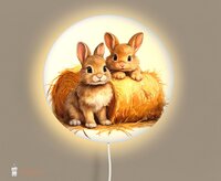 konijntjes lamp rond
