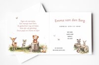 geboortekaartje bosdieren