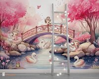 zwanen behang