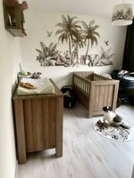 Behang Jungle naturel Little ones (geschikt voor een brede en smalle muur bijv. boven lambrisering)