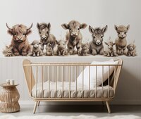 behang met schotse hooglanders