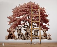 Behang sample boerderijdieren naturel &quot;Under the tree&quot;