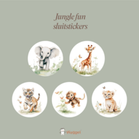 jungle fun sluitstickers
