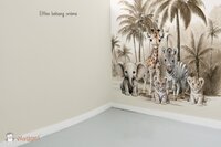 Effen behang creme