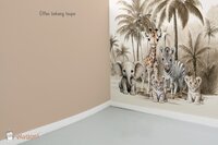 Effen behang taupe