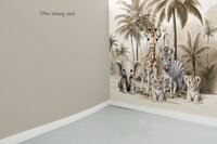 Effen behang zand