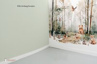 Behang effen bijpassend bij Dreamy woods