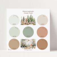 Behang effen bijpassend bij Dreamy woods