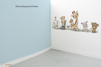 Behang effen bijpassend bij Jungle cuties halve muur en lambrisering