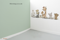 Behang effen bijpassend bij Jungle cuties halve muur en lambrisering