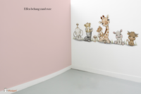 Behang effen bijpassend bij Jungle cuties halve muur en lambrisering