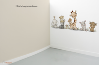 Behang effen bijpassend bij Jungle cuties halve muur en lambrisering