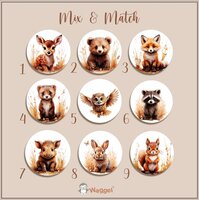 Mix&amp;match bosdieren muurcirkels