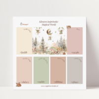 Behang sample effen bijpassend bij Magical world