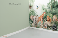 Behang sample effen bijpassend Tropical jungle forest